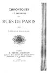 Chroniques et légendes des rues de Paris