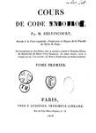 Cours de Code Napoléon (...)