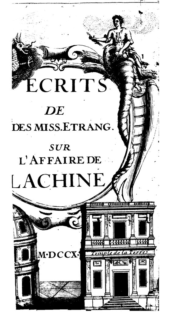 Réponse de Mrs des missions etrangeres, a la protestation et aux reflexions des jesuites  1710