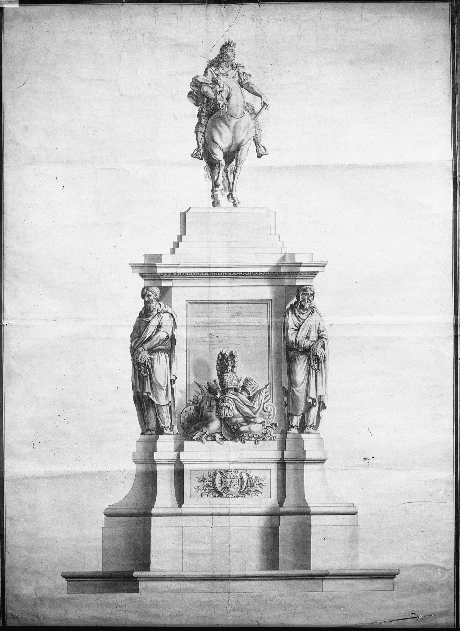 [Première statue de Louis XIV]