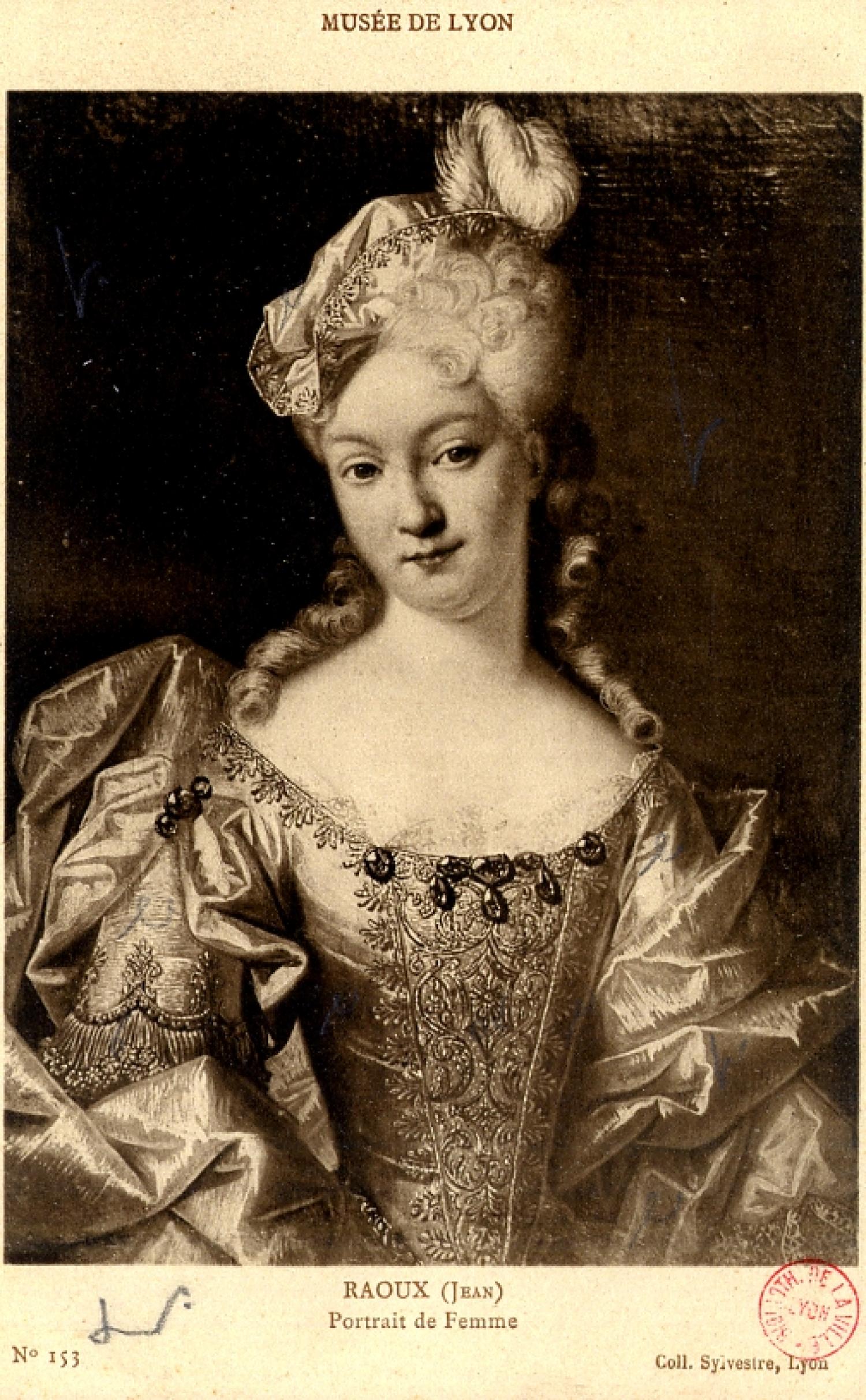 Musée de Lyon : Raoux (Jean) ; Portrait de Femme 