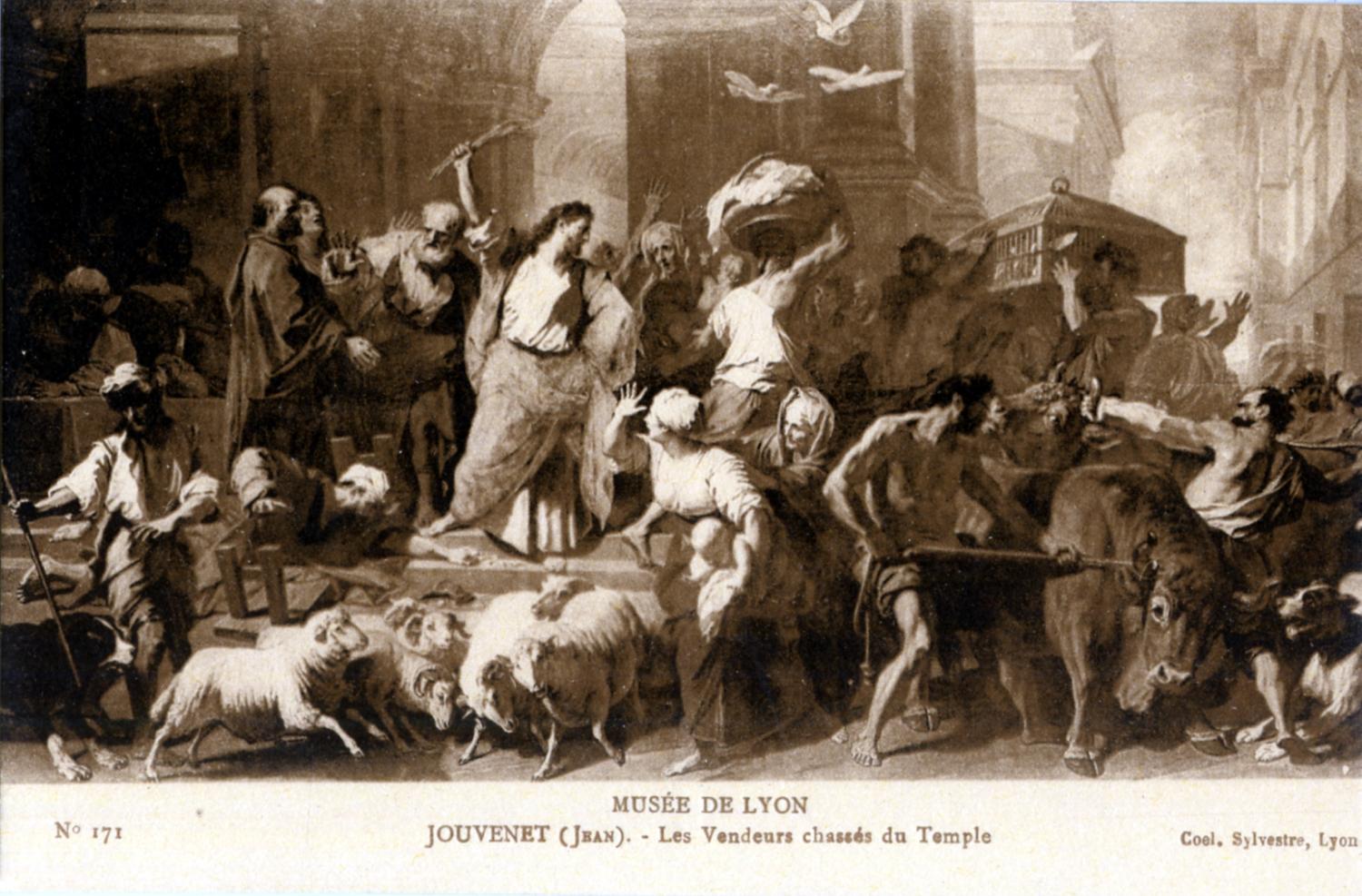 Musée de Lyon : Jouvenet (Jean) ; les Vendeurs chassés du Temple.
