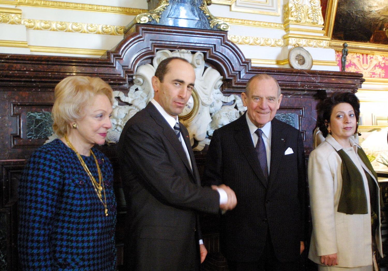 [Robert Kotcharian, président de la République d'Arménie, en visite officielle à Lyon]