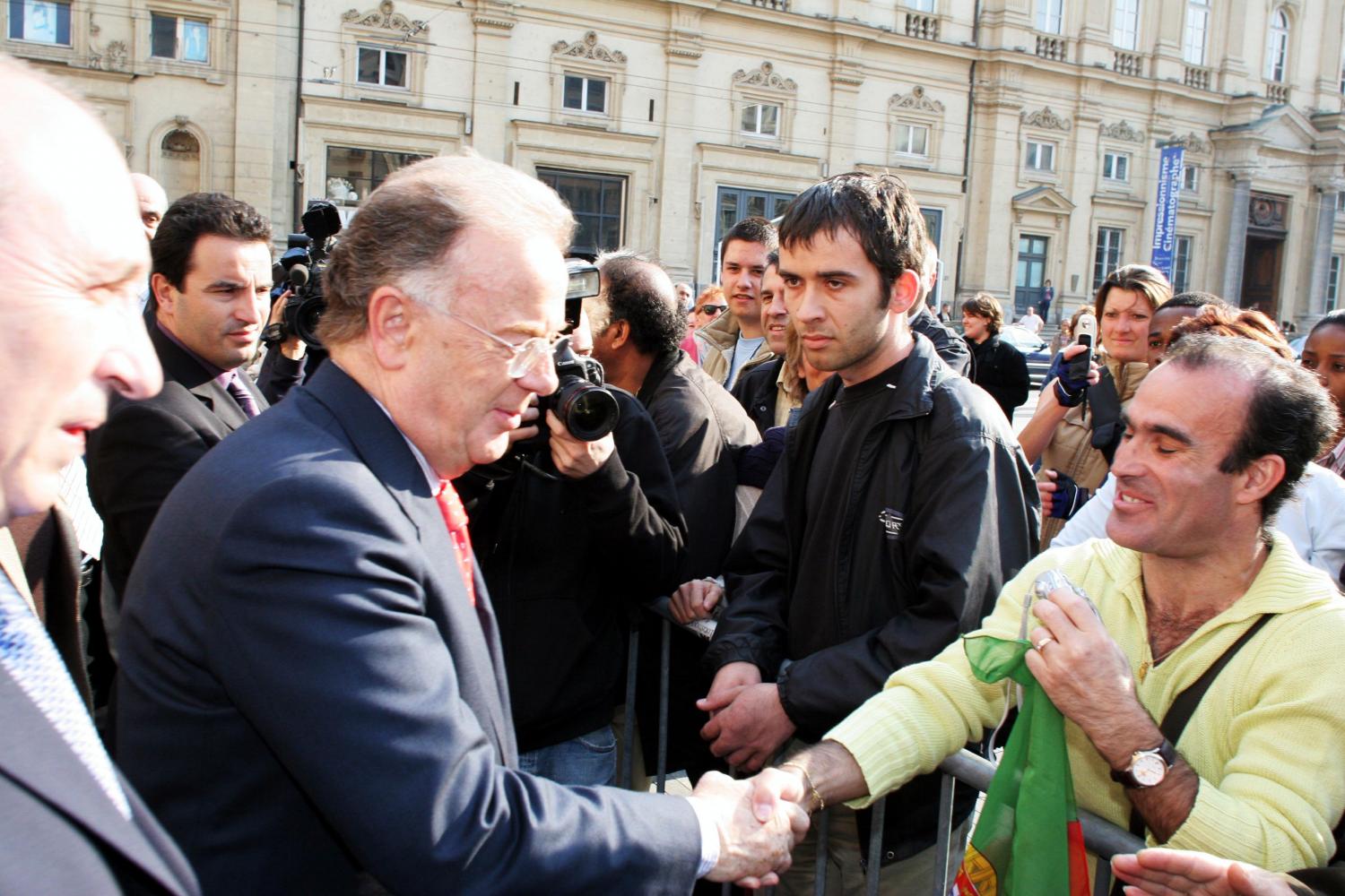 [Le président de la République portugaise Jorge Sampaio à Lyon]