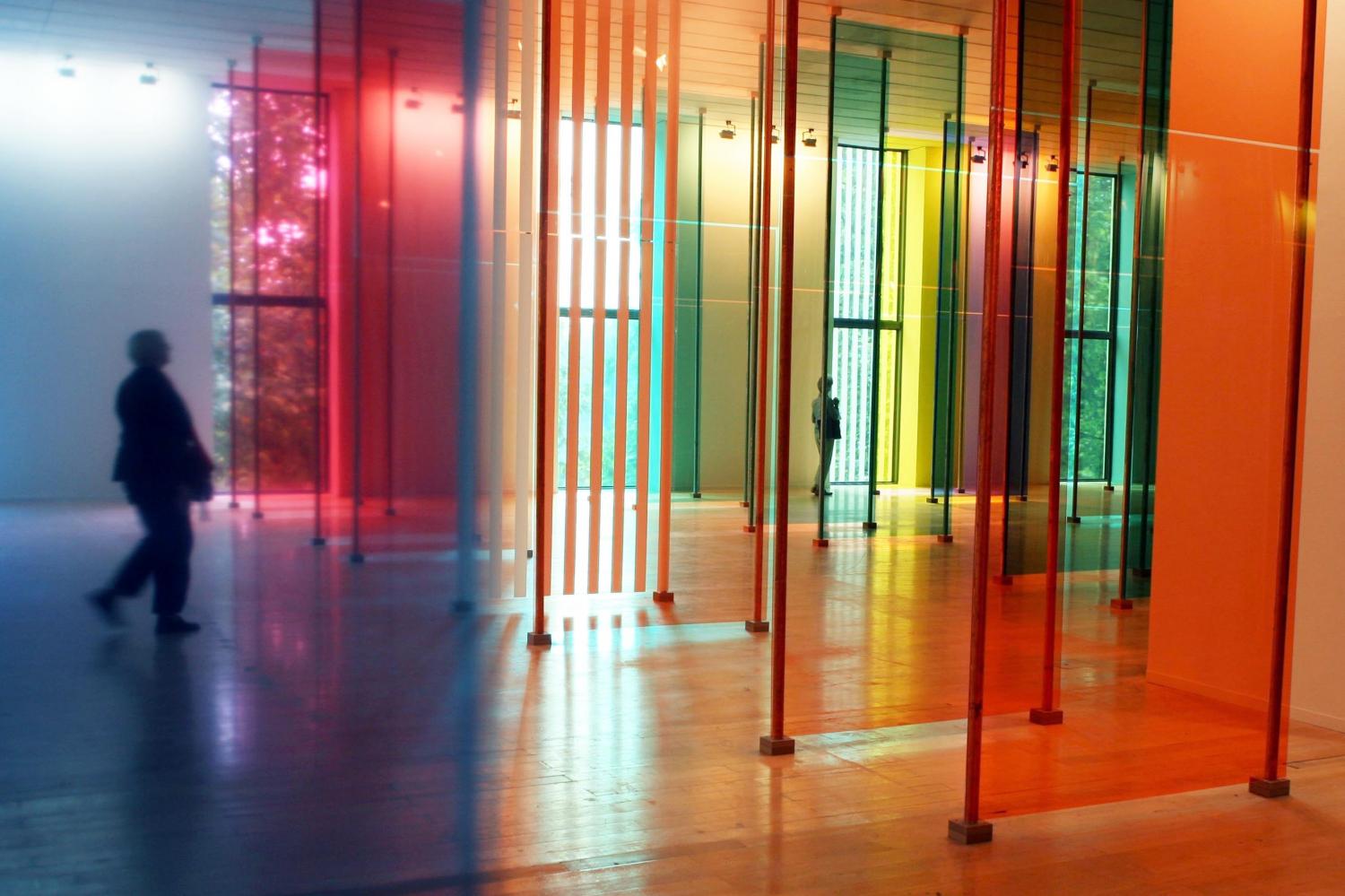 [8e Biennale d'art contemporain de Lyon (2005). La salle Daniel Buren au Musée d'art contemporain]