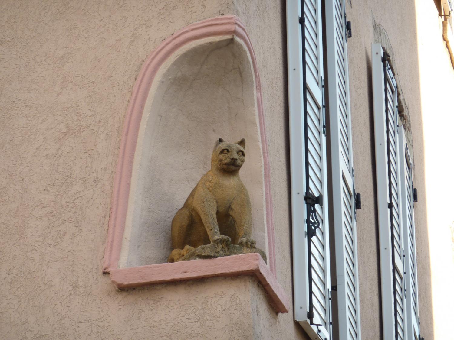 Le Chat de Montchat, rue de l'église