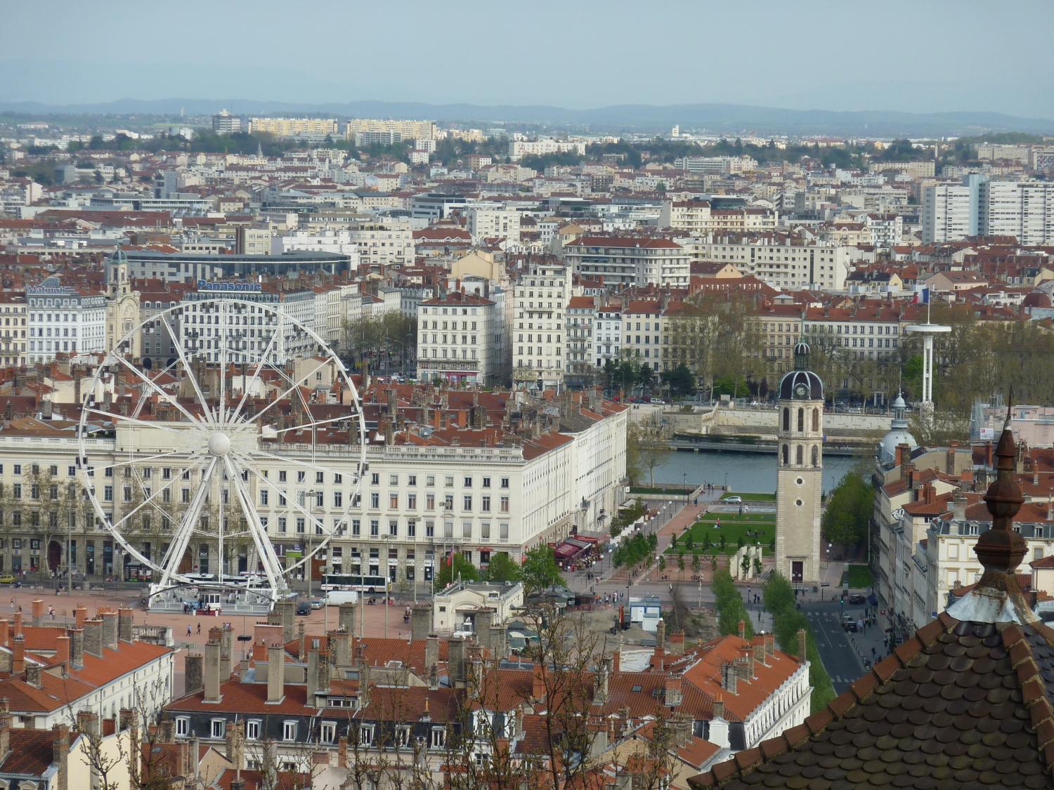 Vue des 2e et 3e arrondissements de Lyon