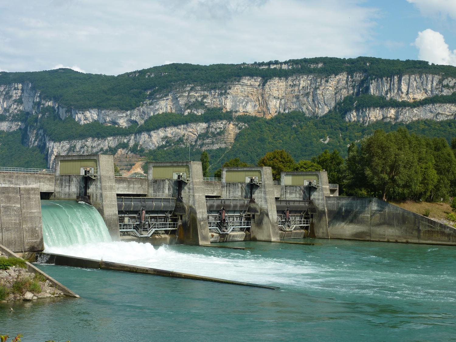 Barrage de Champagneux sur le Rhône