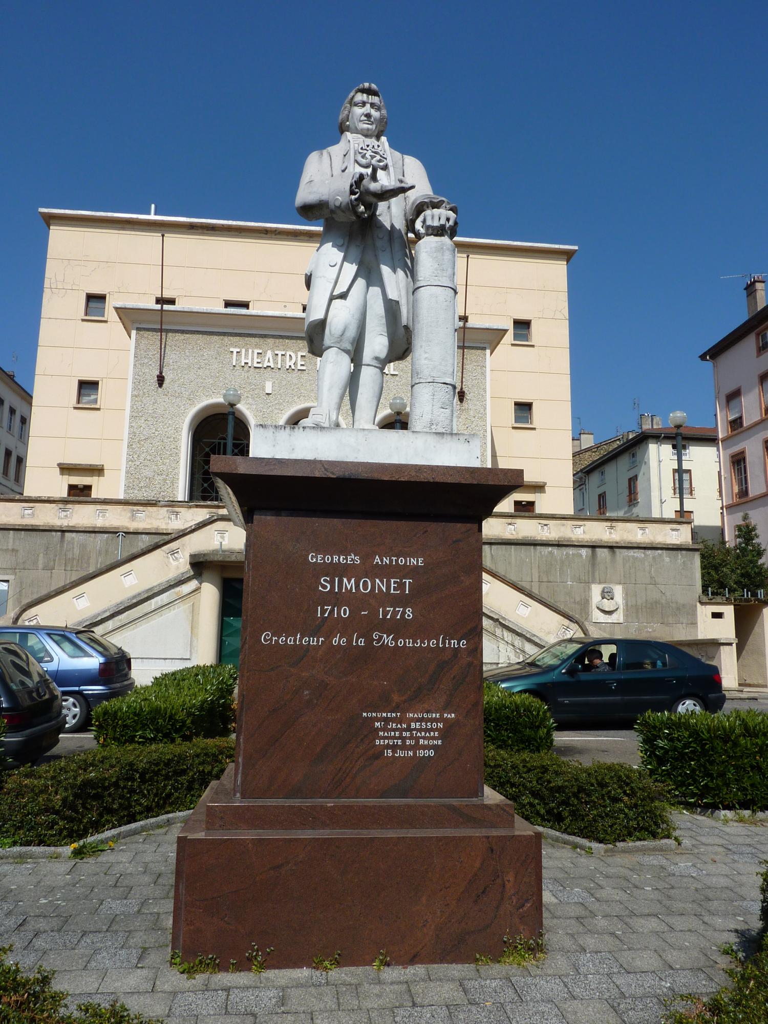Statue de Georges-Antoine Simonet, créateur de la mousseline
