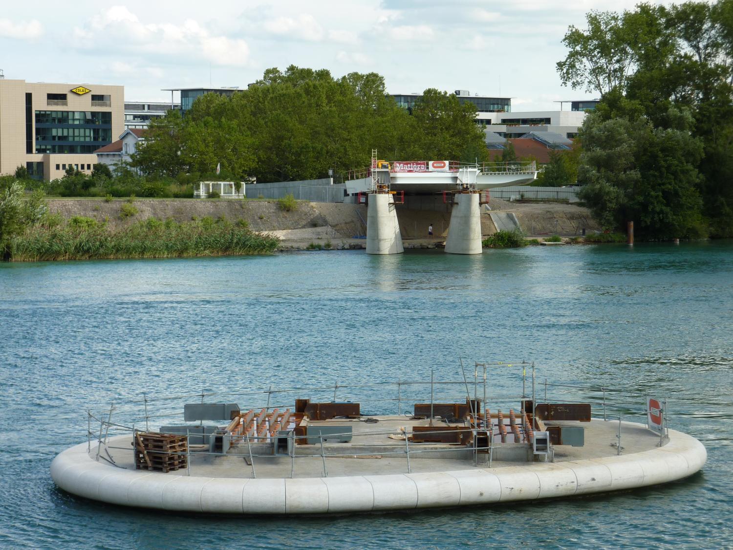 Support d'une pile du pont Raymond-Barre