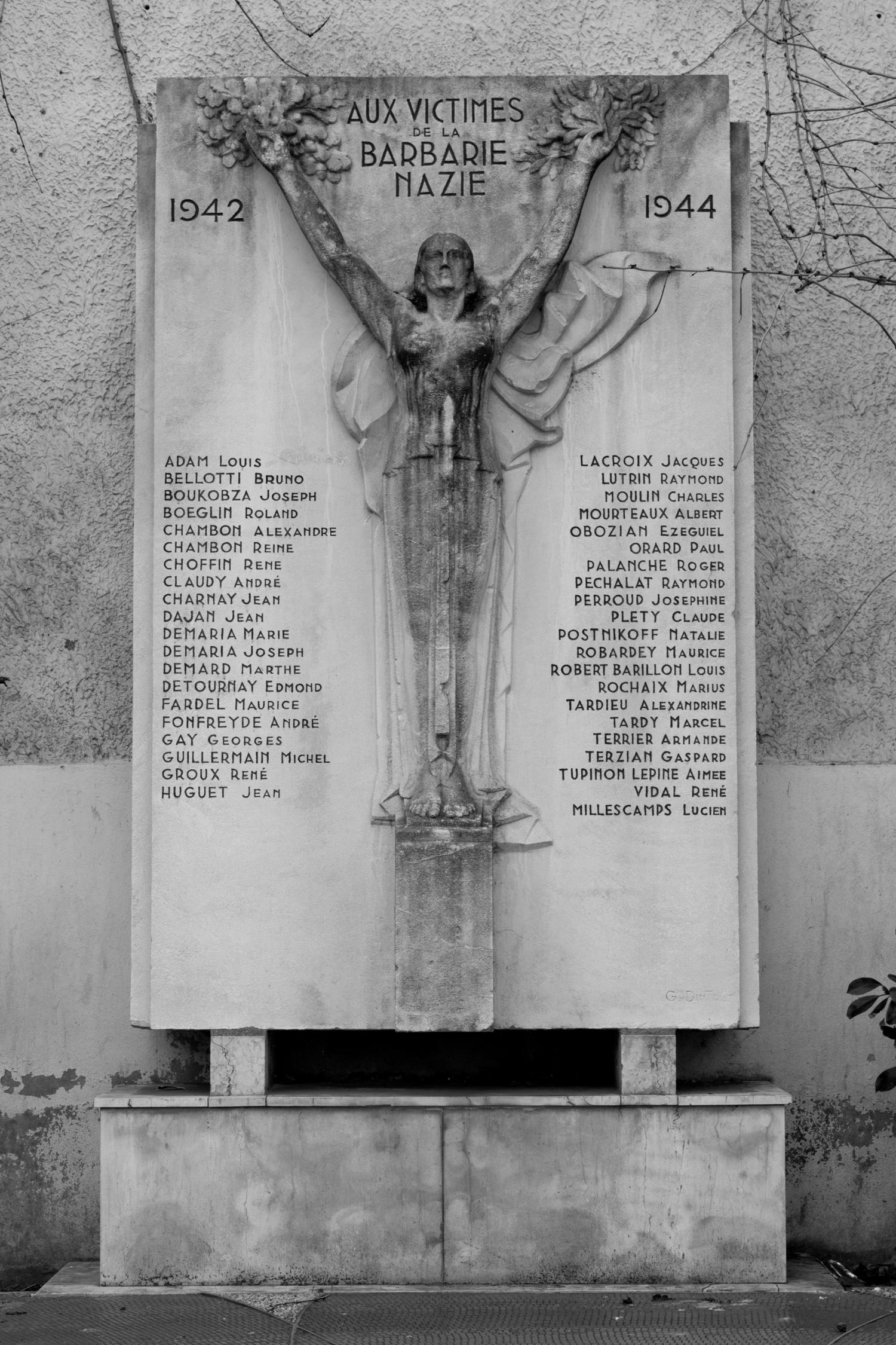 Monument aux victimes de la barbarie nazie (1942-1944)