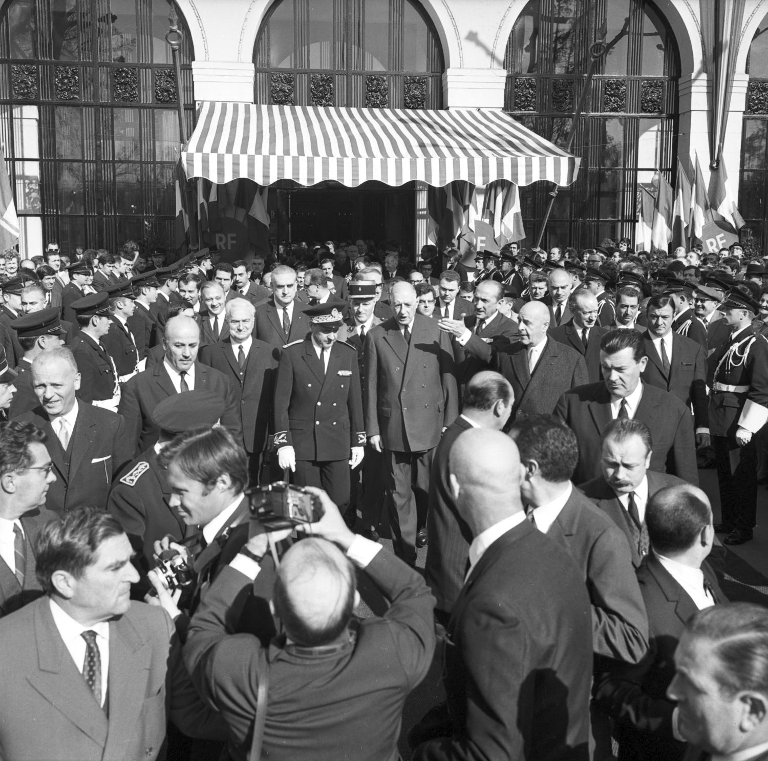 Inauguration de la Foire de Lyon par Charles de Gaulle