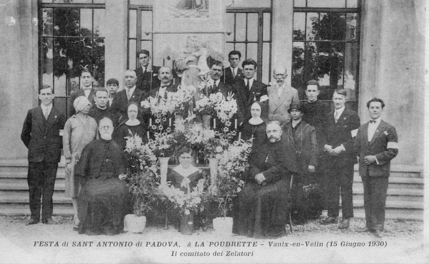 Festa di Sant Antonio di Padova, à la Poudrette - Vaulx-en-Velin (15  Giugno 1930). Il comitato dei Zelatori