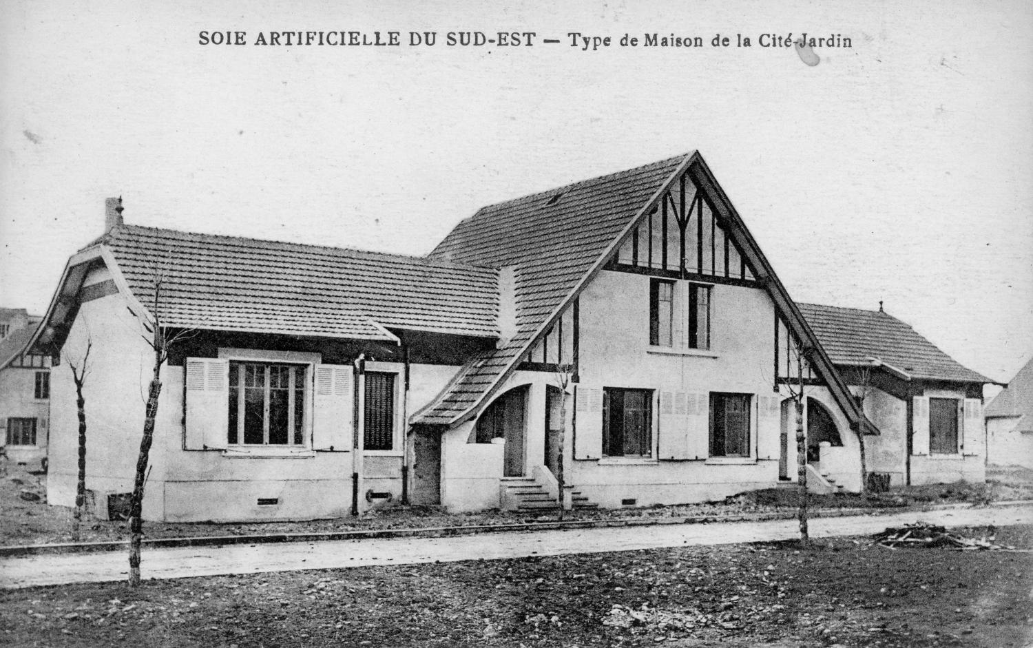 Soie artificielle du Sud-Est. Type de Maison de la Cité-jardin