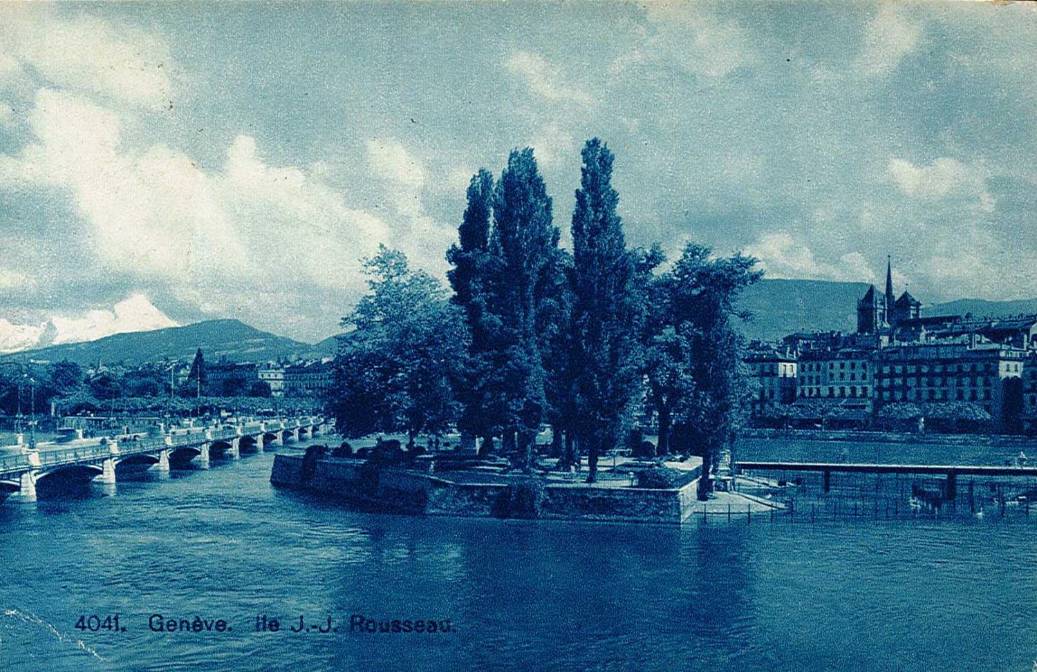 Genève - Ile J.J. Rousseau.