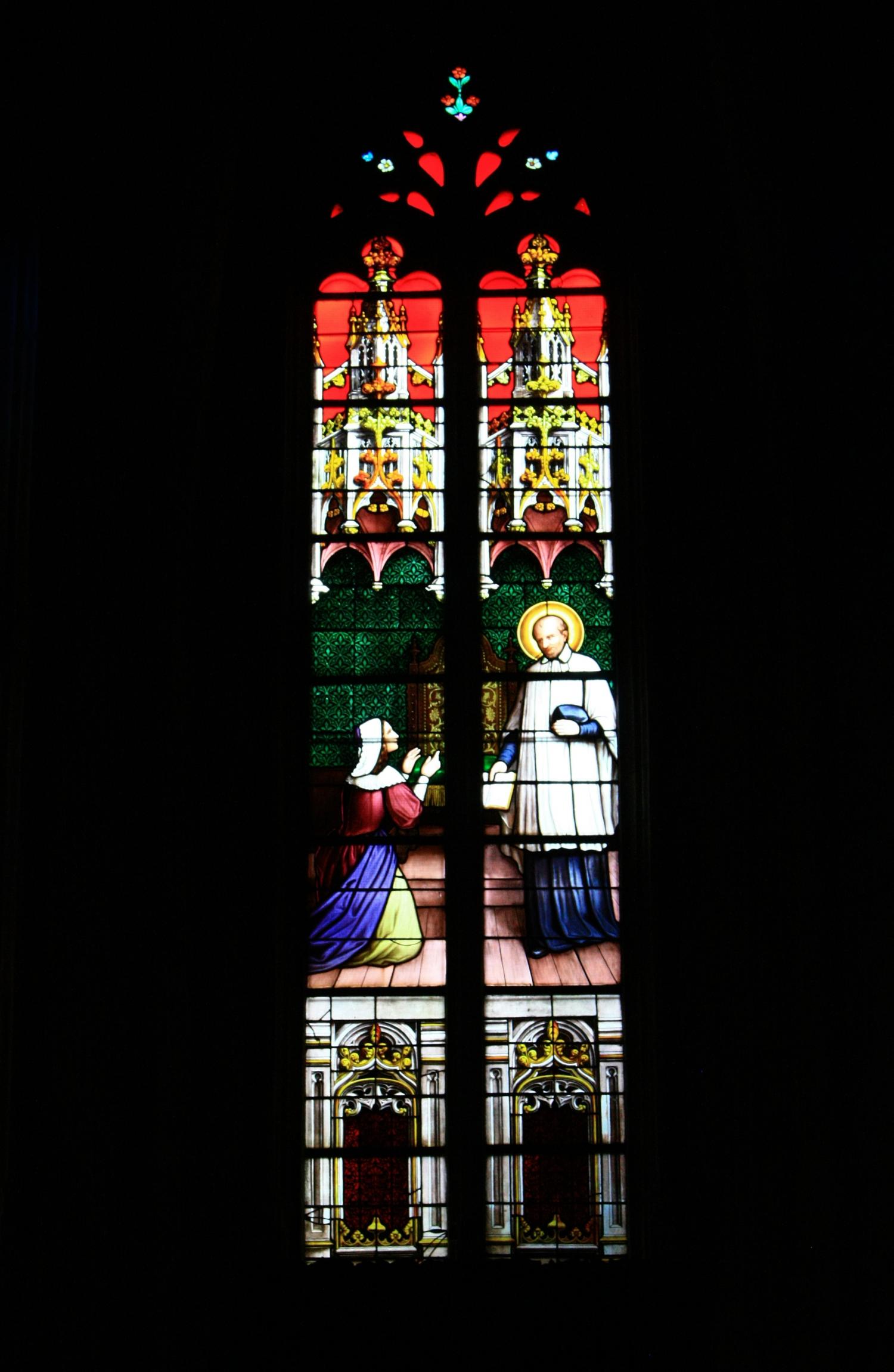 Châtillon-sur-Chalaronne, église Saint-André et Saint-Vincent-de-Paul, vitrail