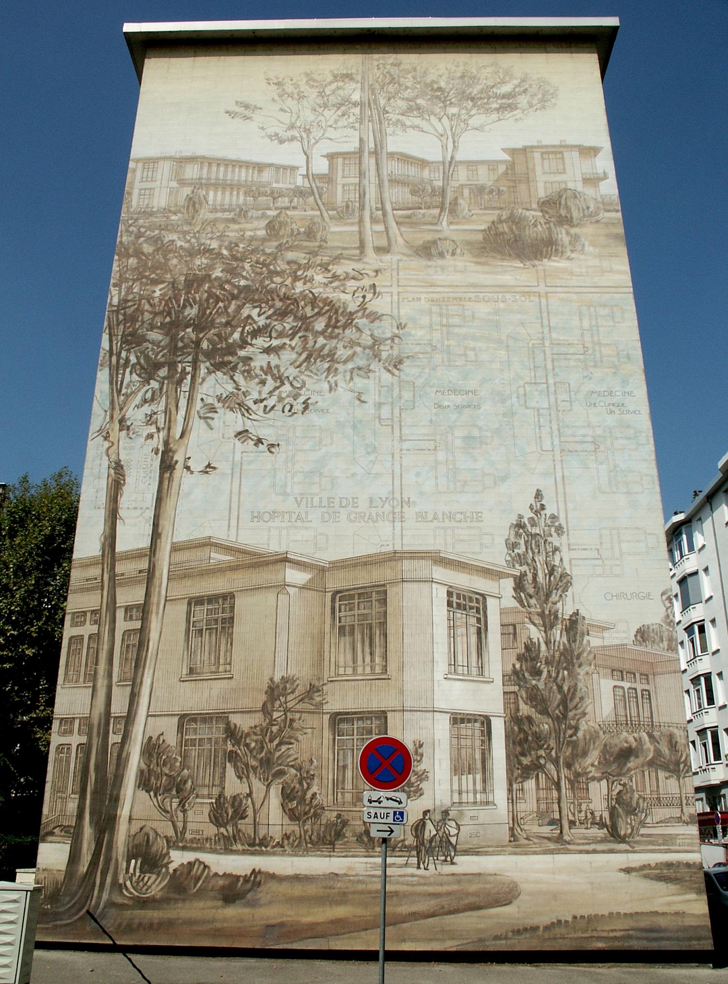 [Musée urbain Tony Garnier, Lyon 8e, hôpital de Grange-Blanche]