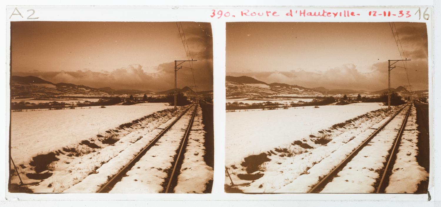 Route d'Hauteville, par la neige