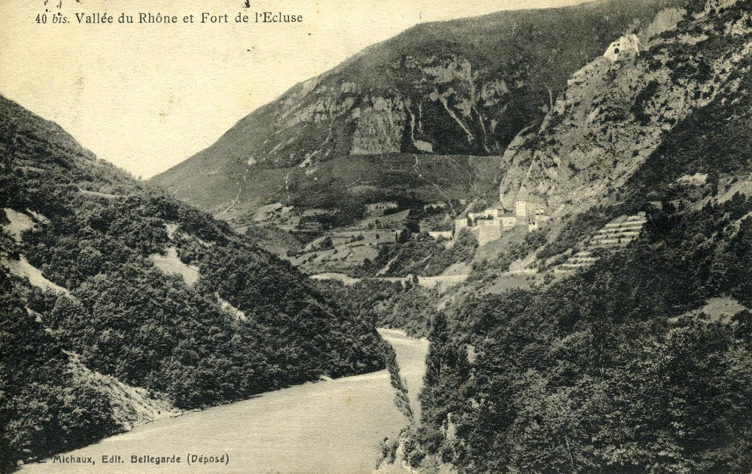 Vallée du Rhône et Fort de l'Ecluse.