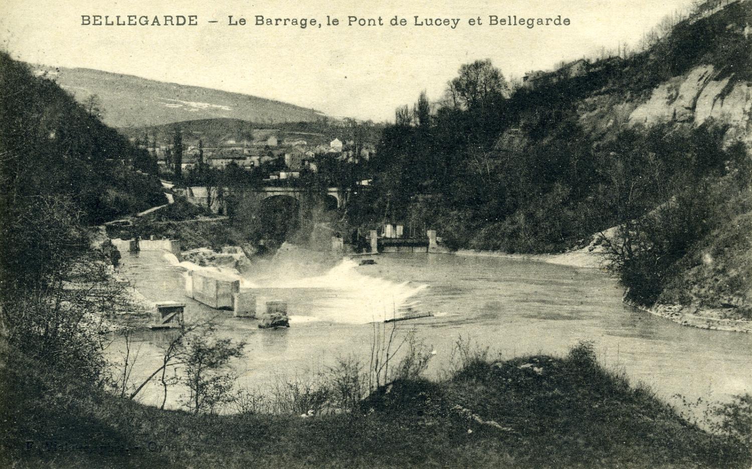 Bellegarde - Le Barrage, le Pont de Lucey et Bellegarde.