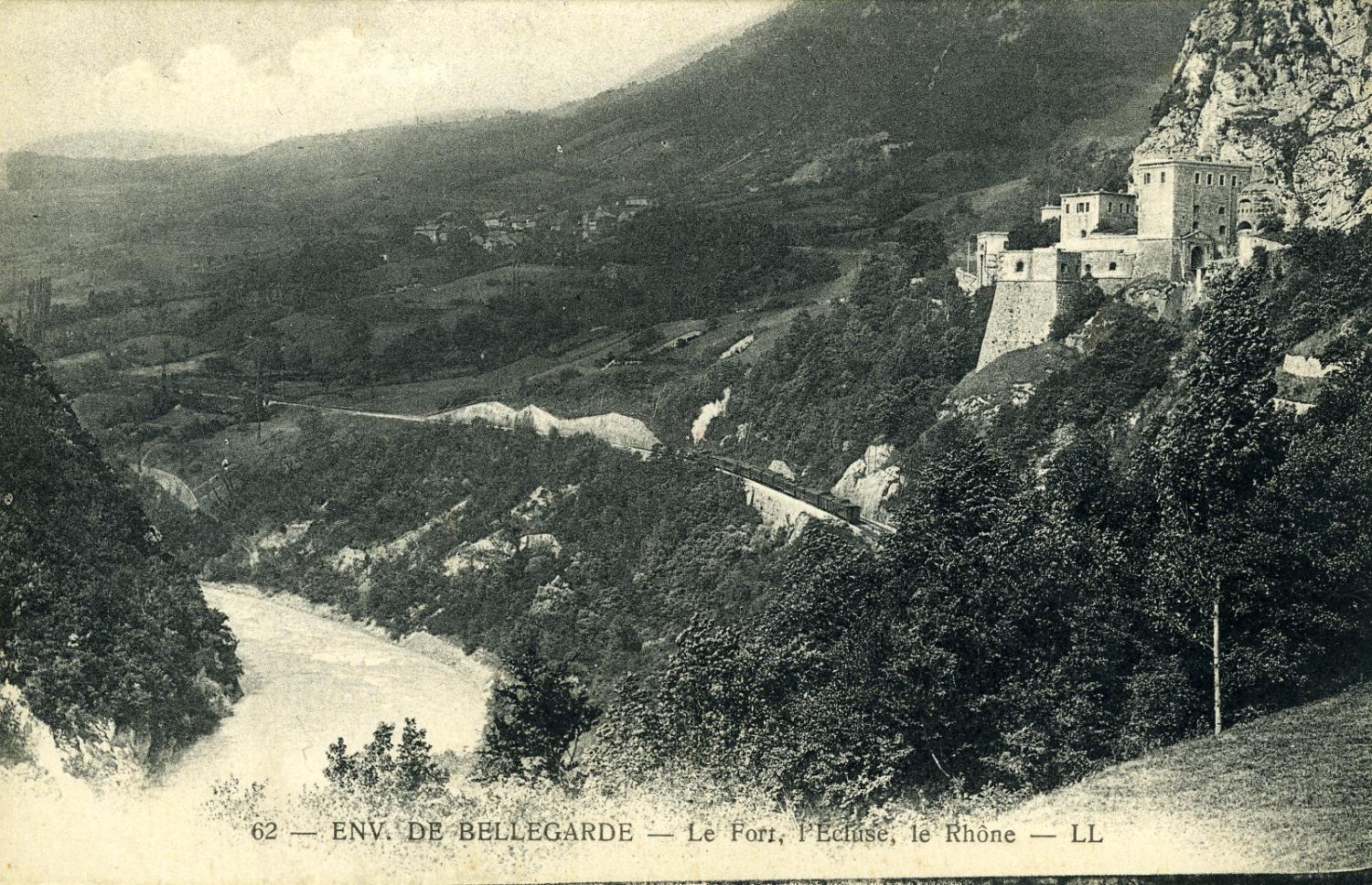 Env. de Bellegarde - Le Fort, l'Ecluse, le Rhône.