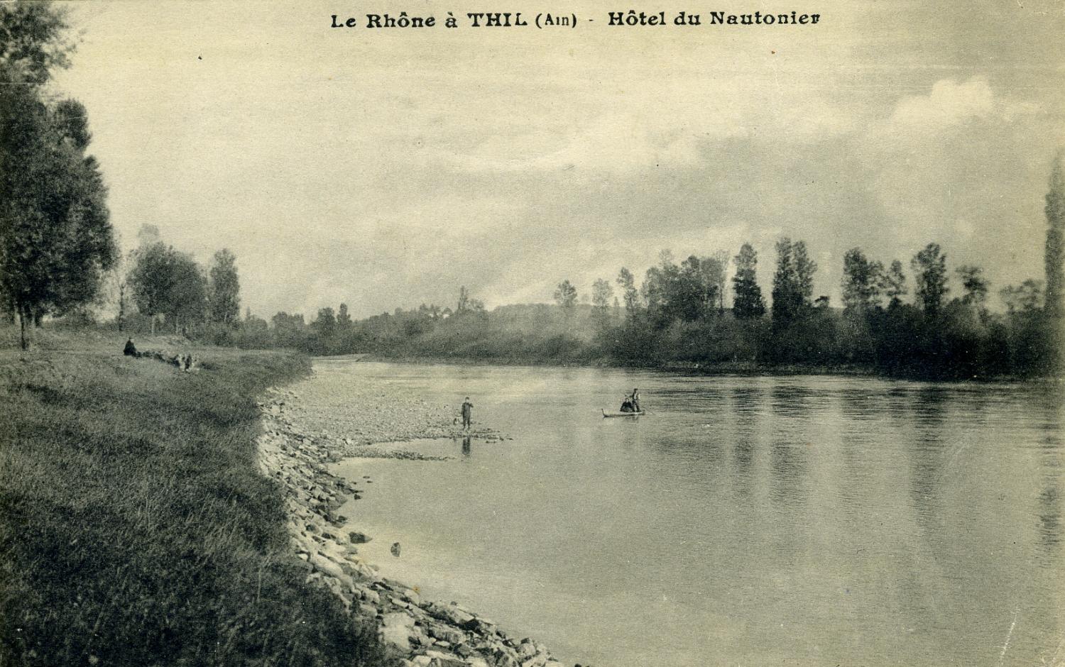 Le Rhône à Thil (Ain) - Hôtel du Nautonier.