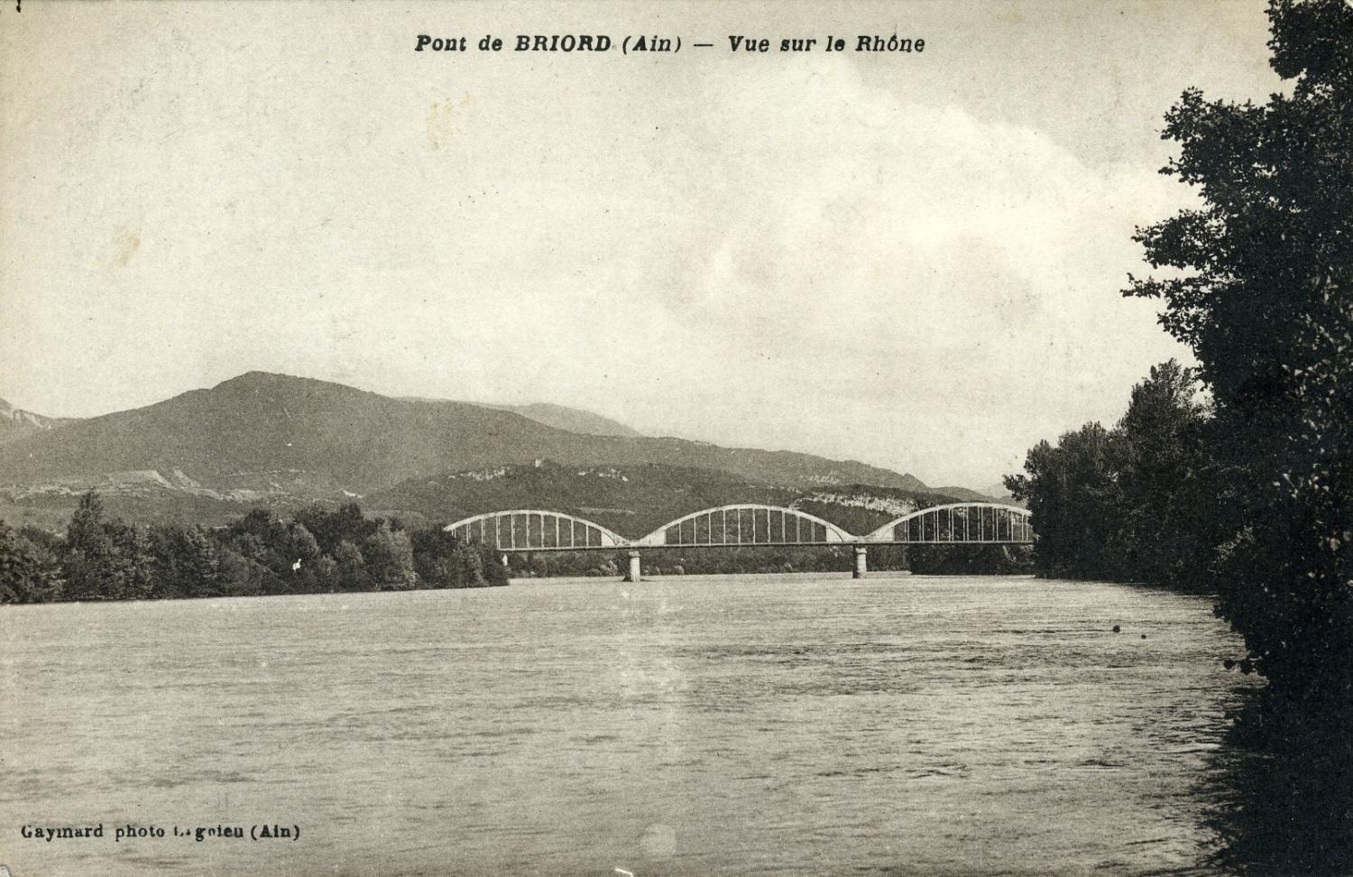 Pont de Briord (Ain) - Vue sur le Rhône