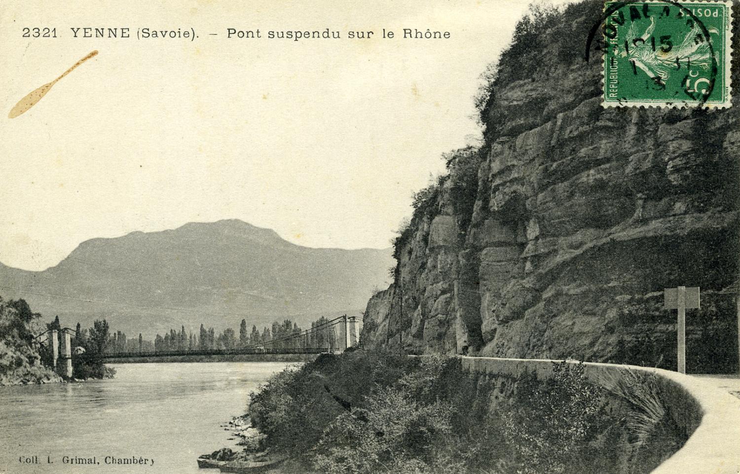YENNE (Savoie) - Pont suspendu sur le Rhône