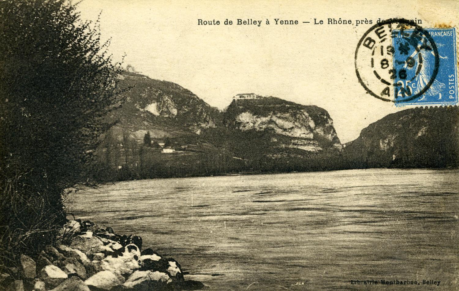 Route de Belley à Yenne - Le Rhône près de Virignin