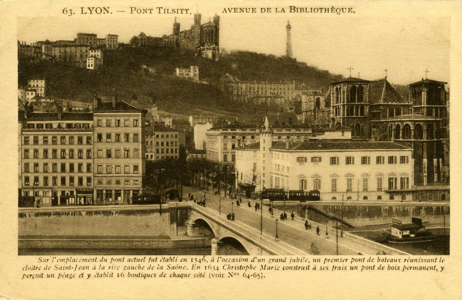 Lyon - Pont Tilsitt, l'Avenue de la Bibliothèque.