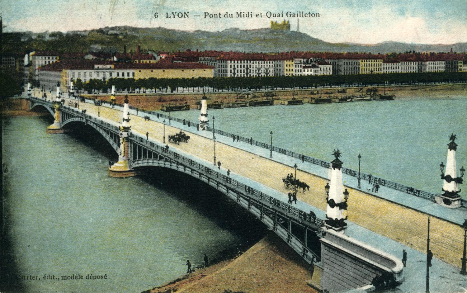 Lyon. - Le Pont du Midi et quai Gailleton