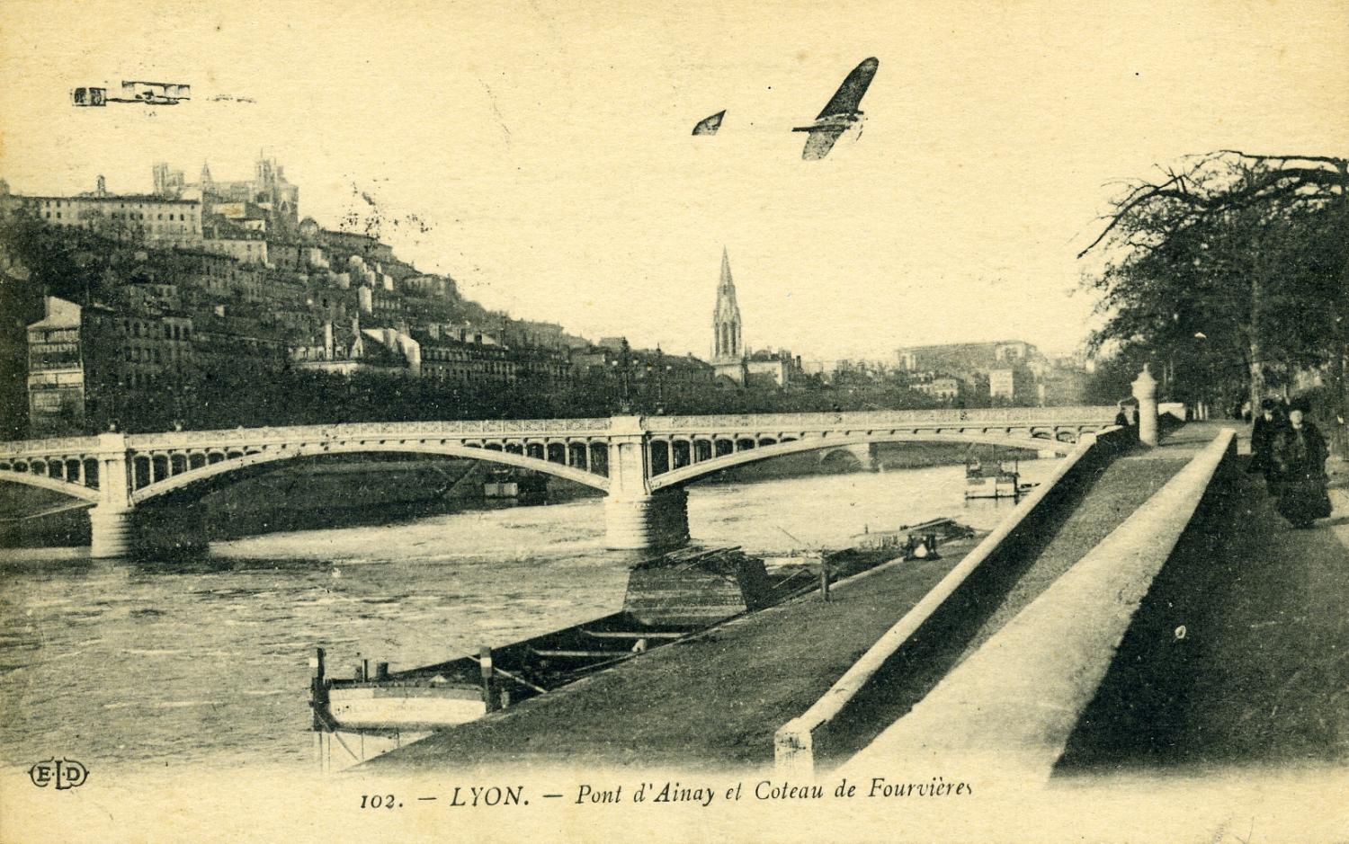 Lyon. - Pont d'Ainay et Coteau de Fourvière