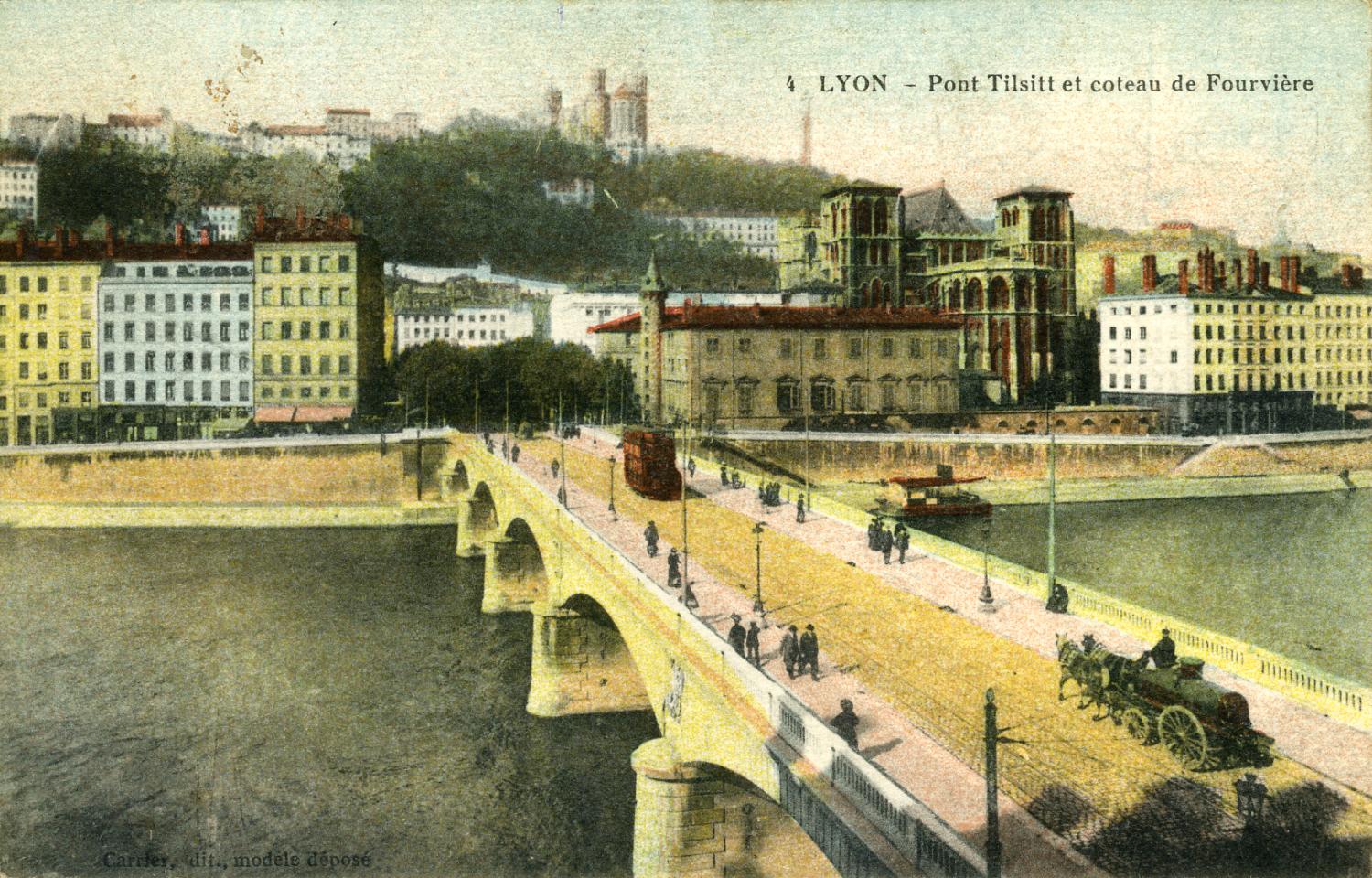 Lyon - Pont Tilsit et Coteau de Fourvière
