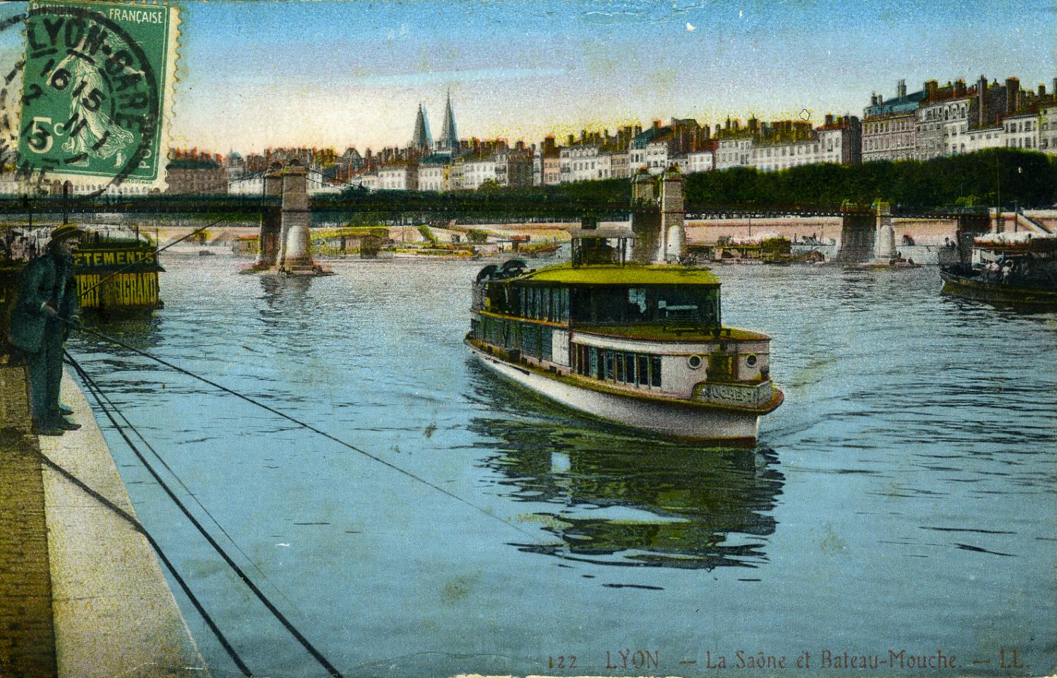 Lyon. - La Saône et Bateau-Mouche
