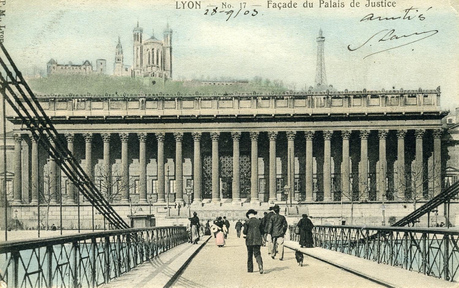 Lyon - Façade du Palais de Justice