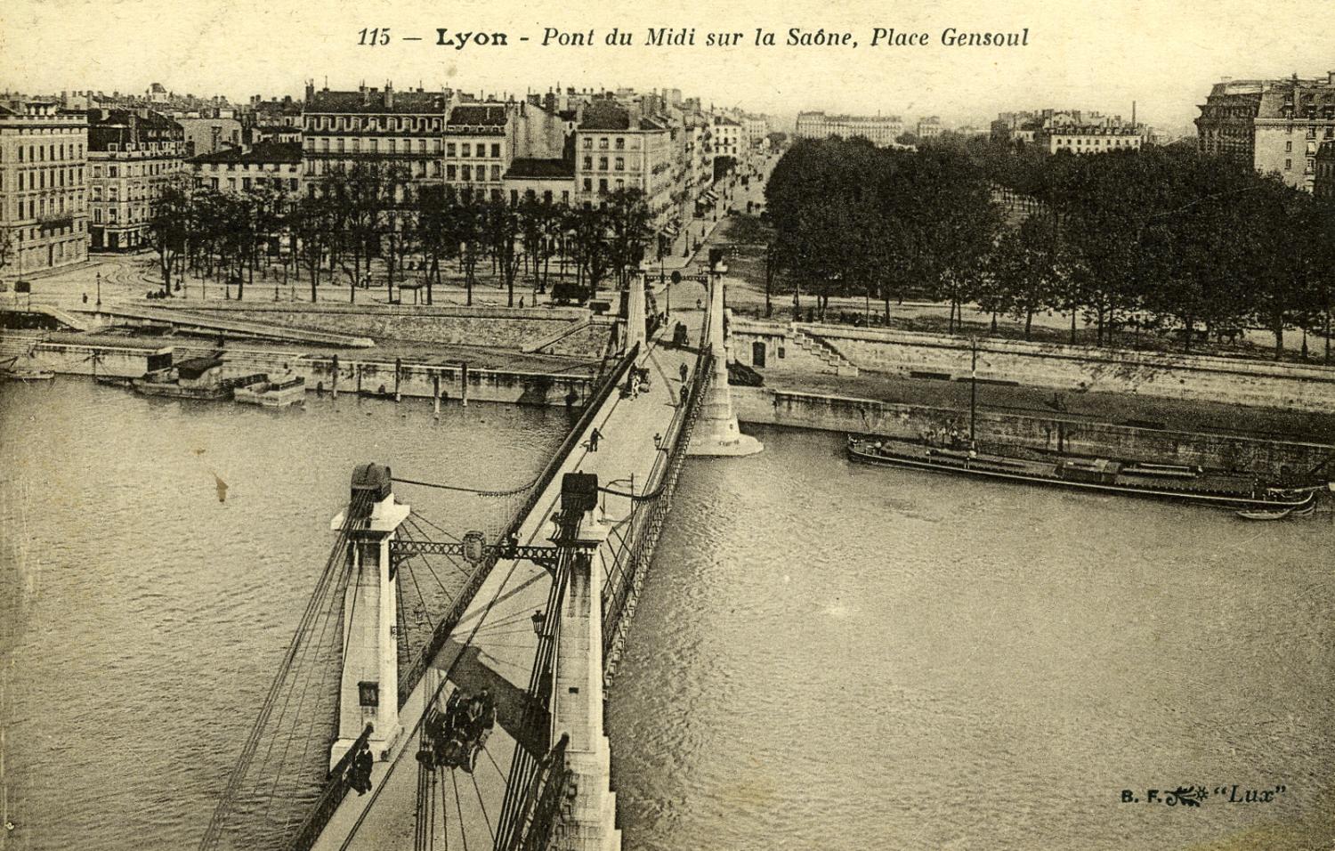 Lyon - Pont du Midi sur la Saône, Place Gensoul