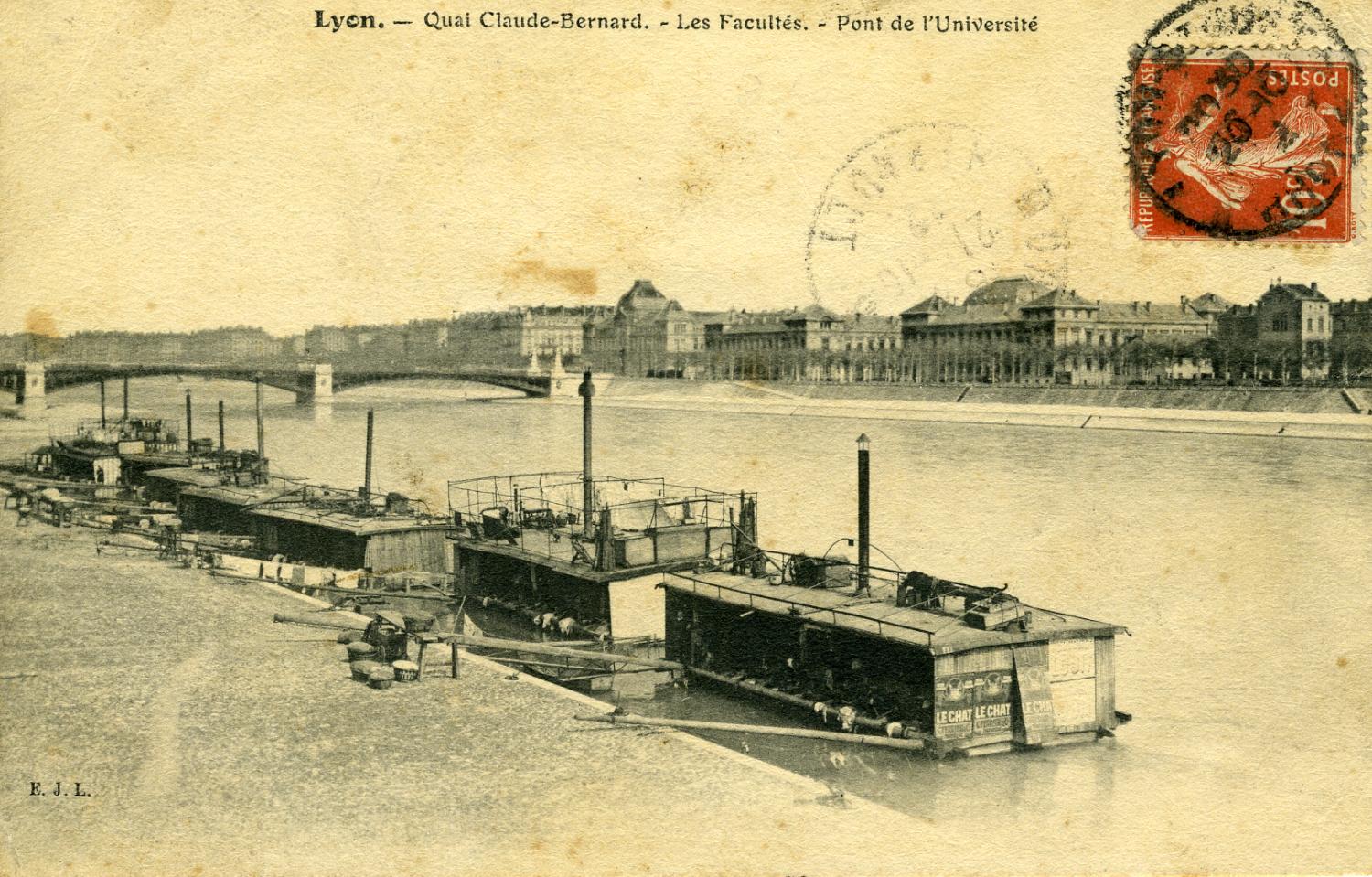 Lyon - Quai Claude Bernard. - Les Facultés. - Pont de l'Université