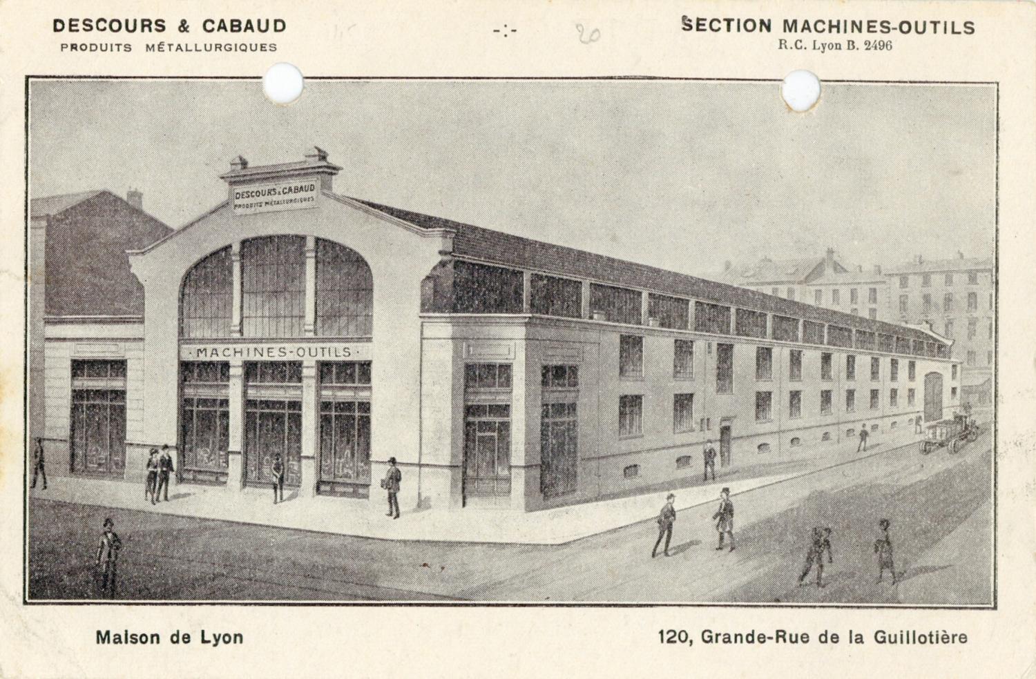 Descours et Cabaud ; produits métallurgiques ; section machines-outils ; Maison de Lyon