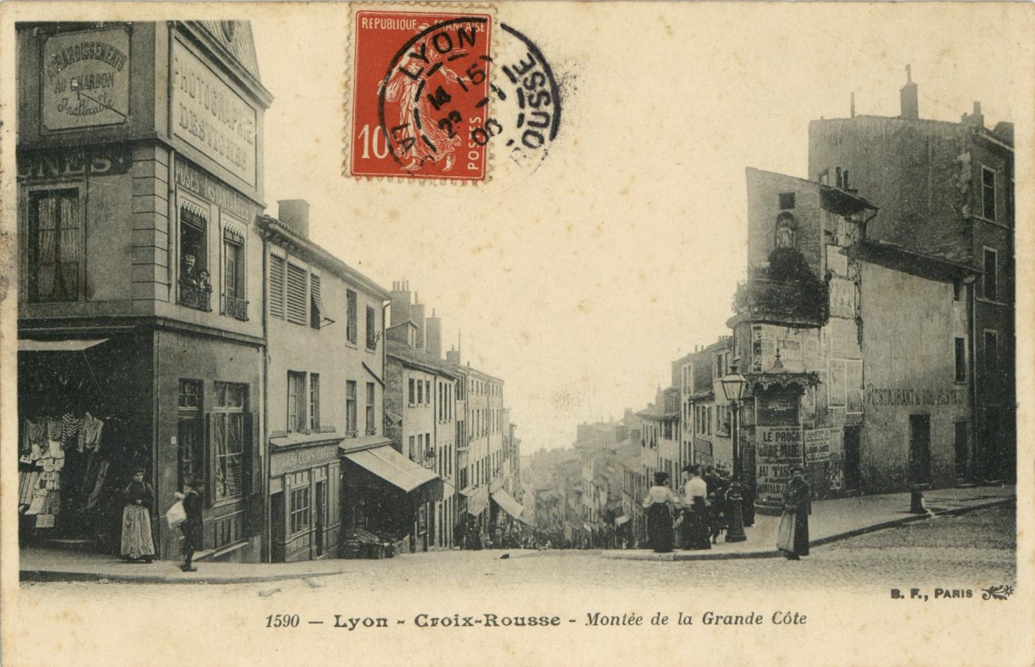 Lyon : Croix-Rousse ; Montée de la Grande Côte.