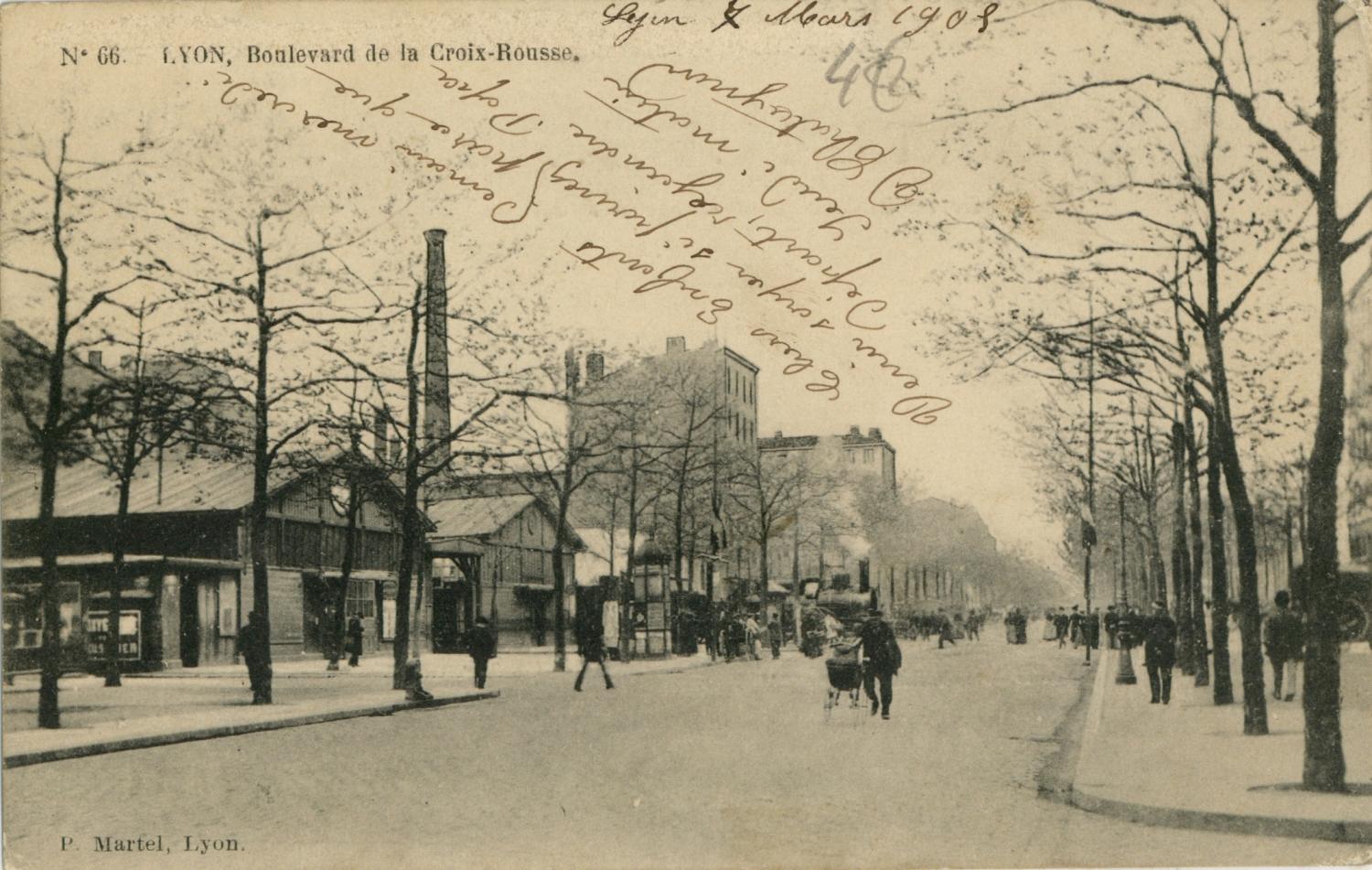 Lyon : Boulevard de la Croix-Rousse.