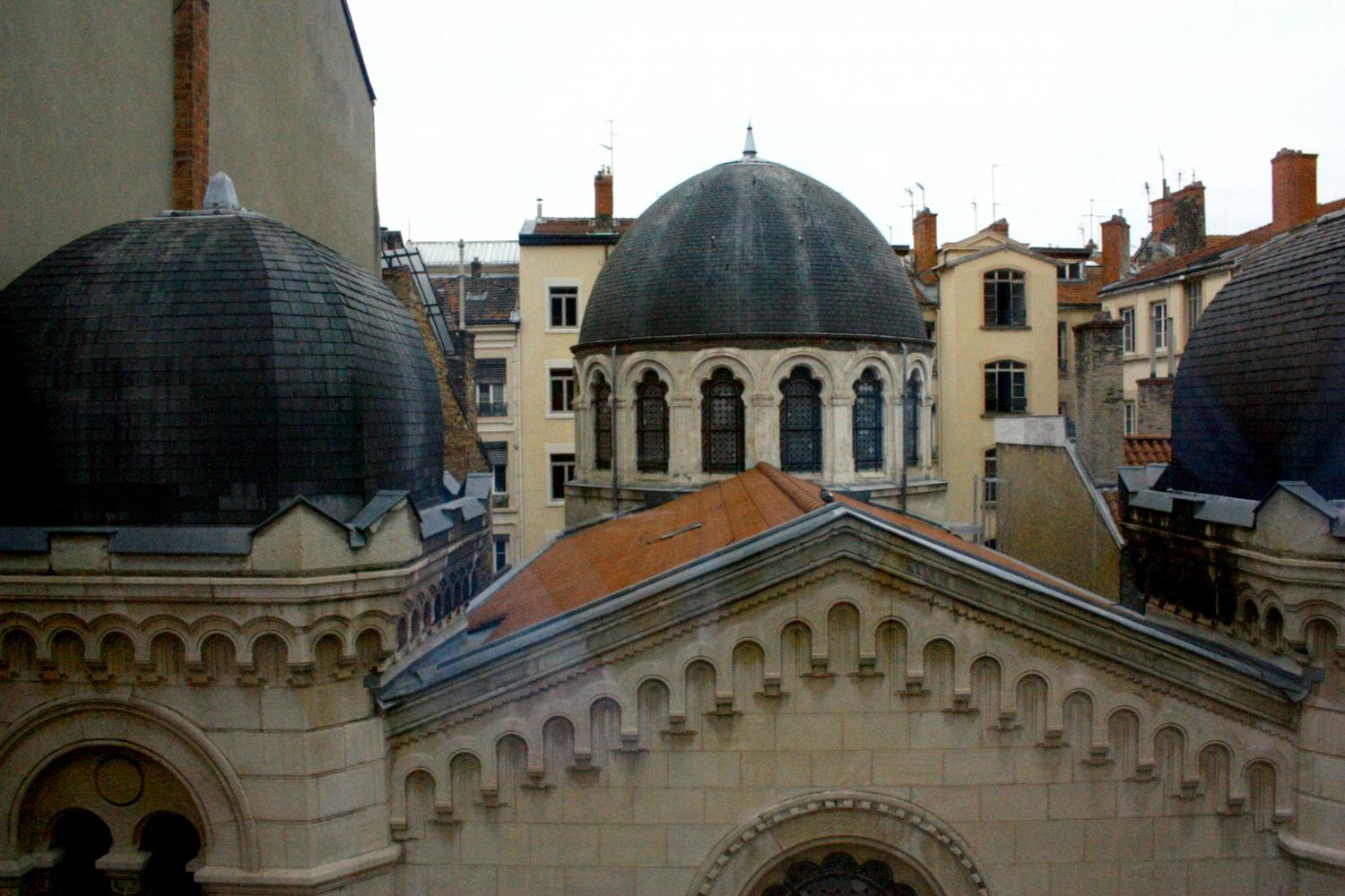 Grande synagogue de Lyon, quai Tilsitt, toits