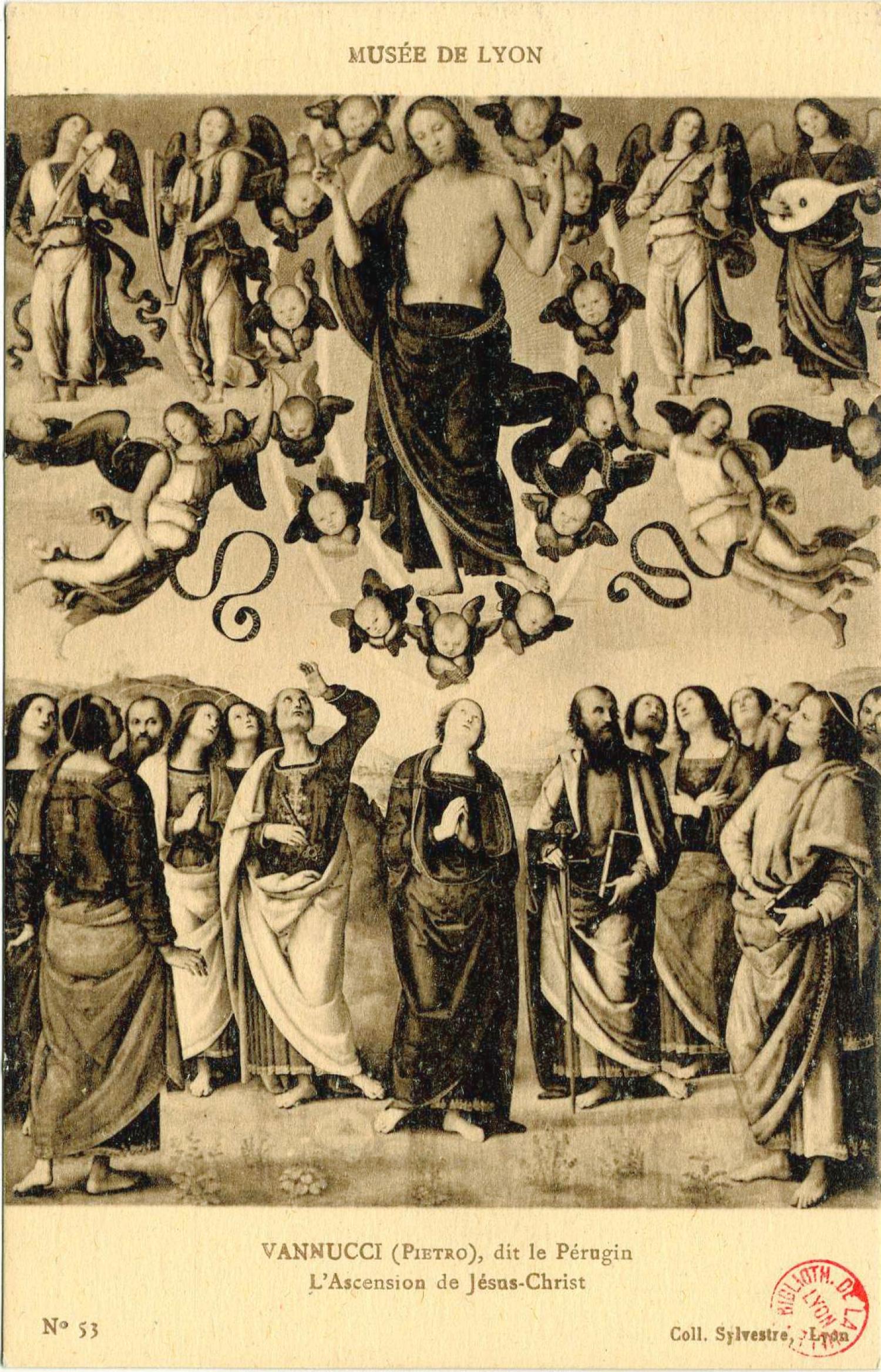 MUSÉE DE LYON : VANNUCCI (Pietro), dit le Pérugin ; L'ascension de Jésus-Christ