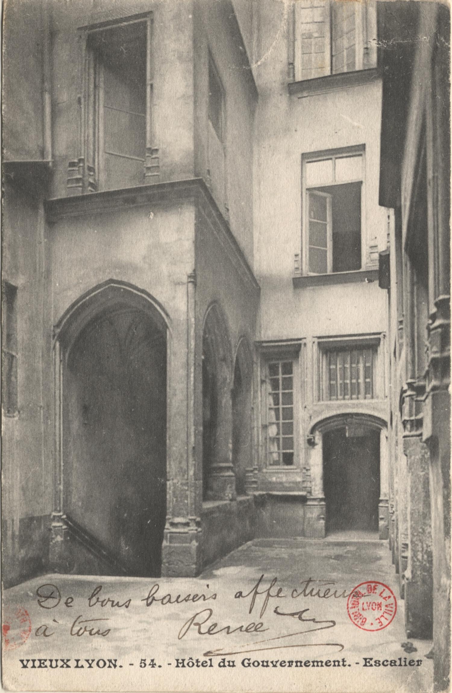 Vieux Lyon : Hôtel du Gouvernement ; Escalier