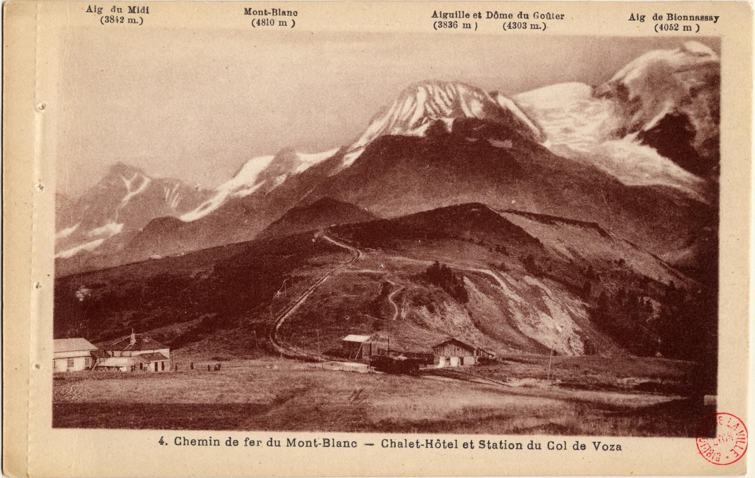 Chemin de fer du Mont-Blanc : Chalet-Hôtel et station du Col de Voza