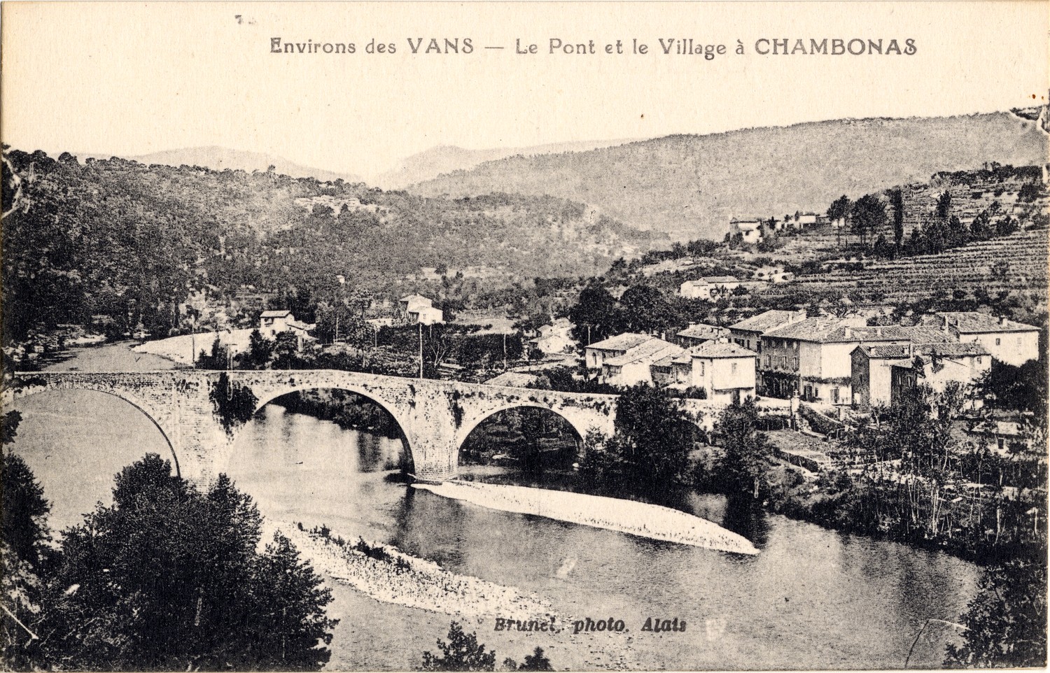 Chambonas (Ardèche) : Vue générale