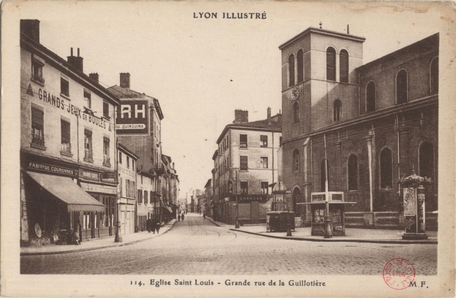 Lyon illustré : Eglise Saint-Louis ; Grande rue de la Guillotière