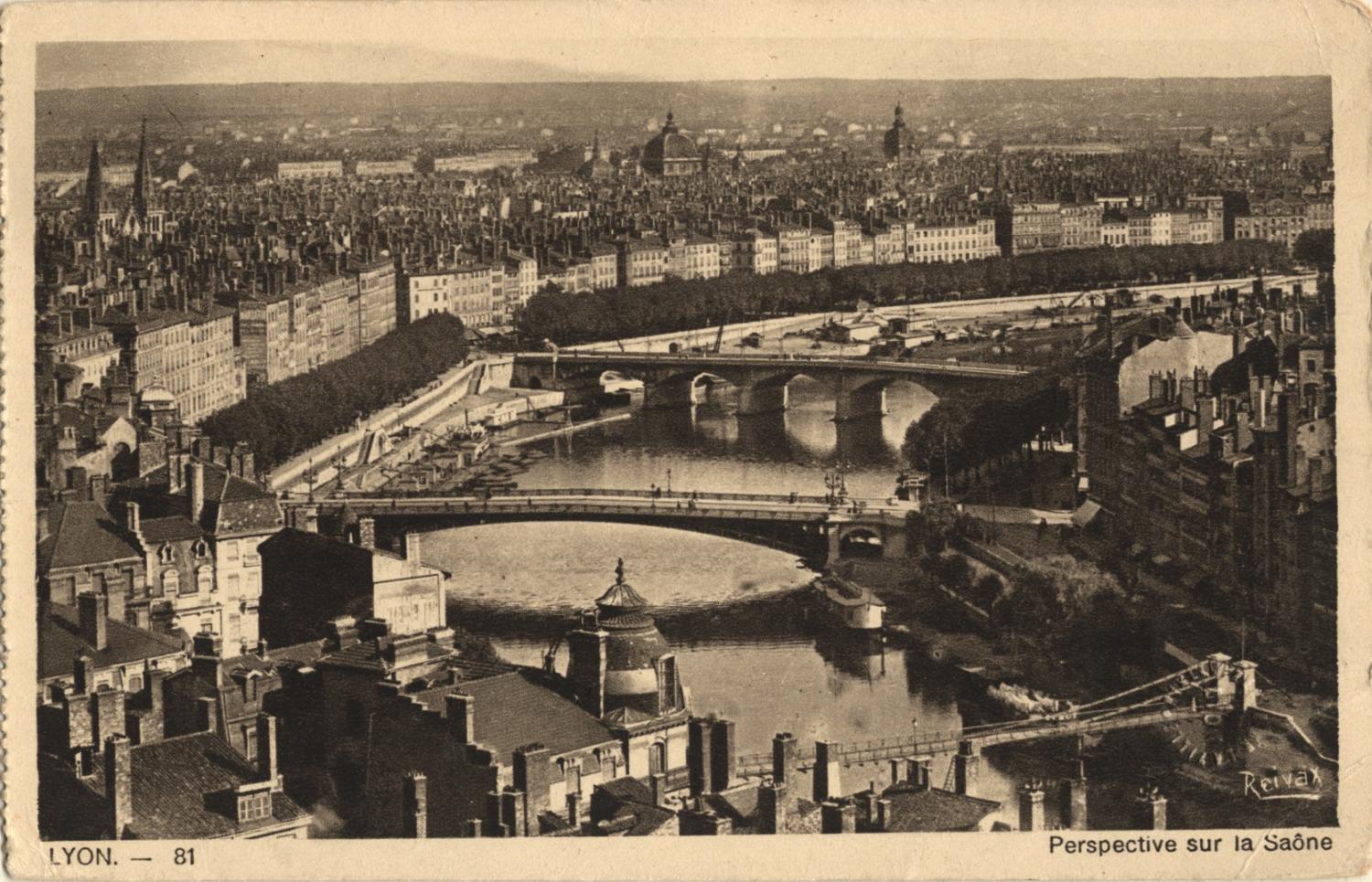 Lyon. - Perspective sur la Saône
