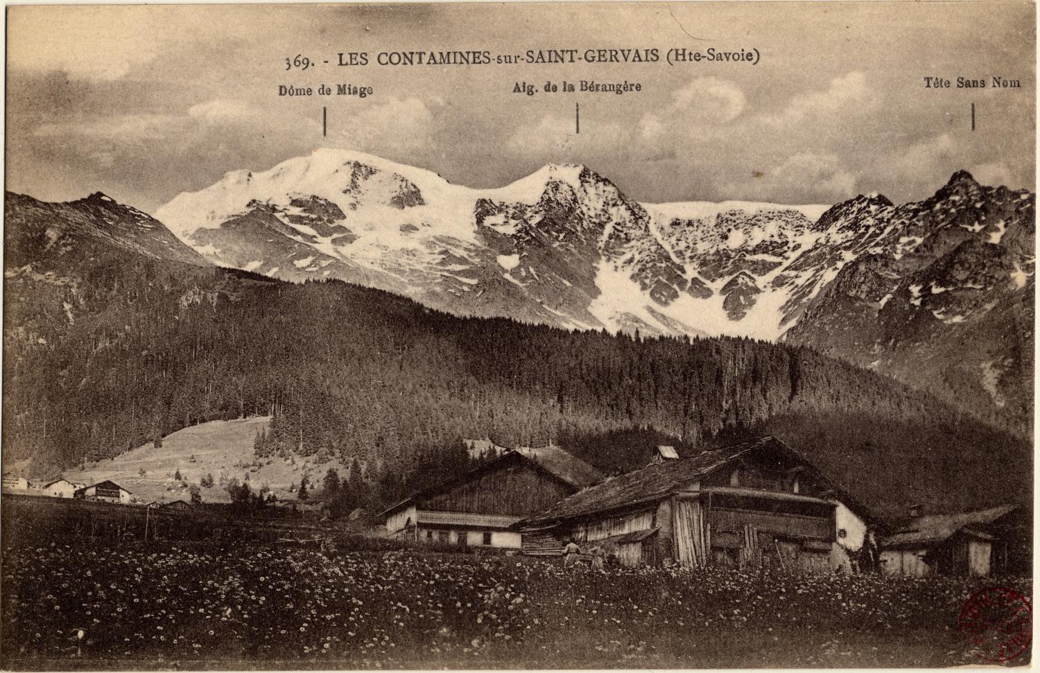 Les Contamines sur St-Gervais (Hte-Savoie) : Dôme de Miage ; Aig. de la Bérangère ; Tête Sans Nom