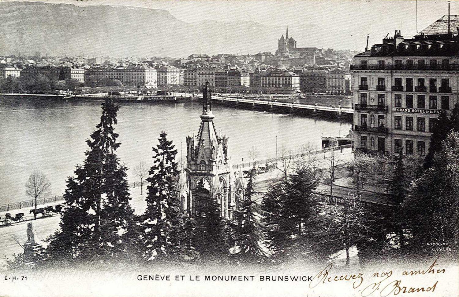 Genève et le Monument Brunswick