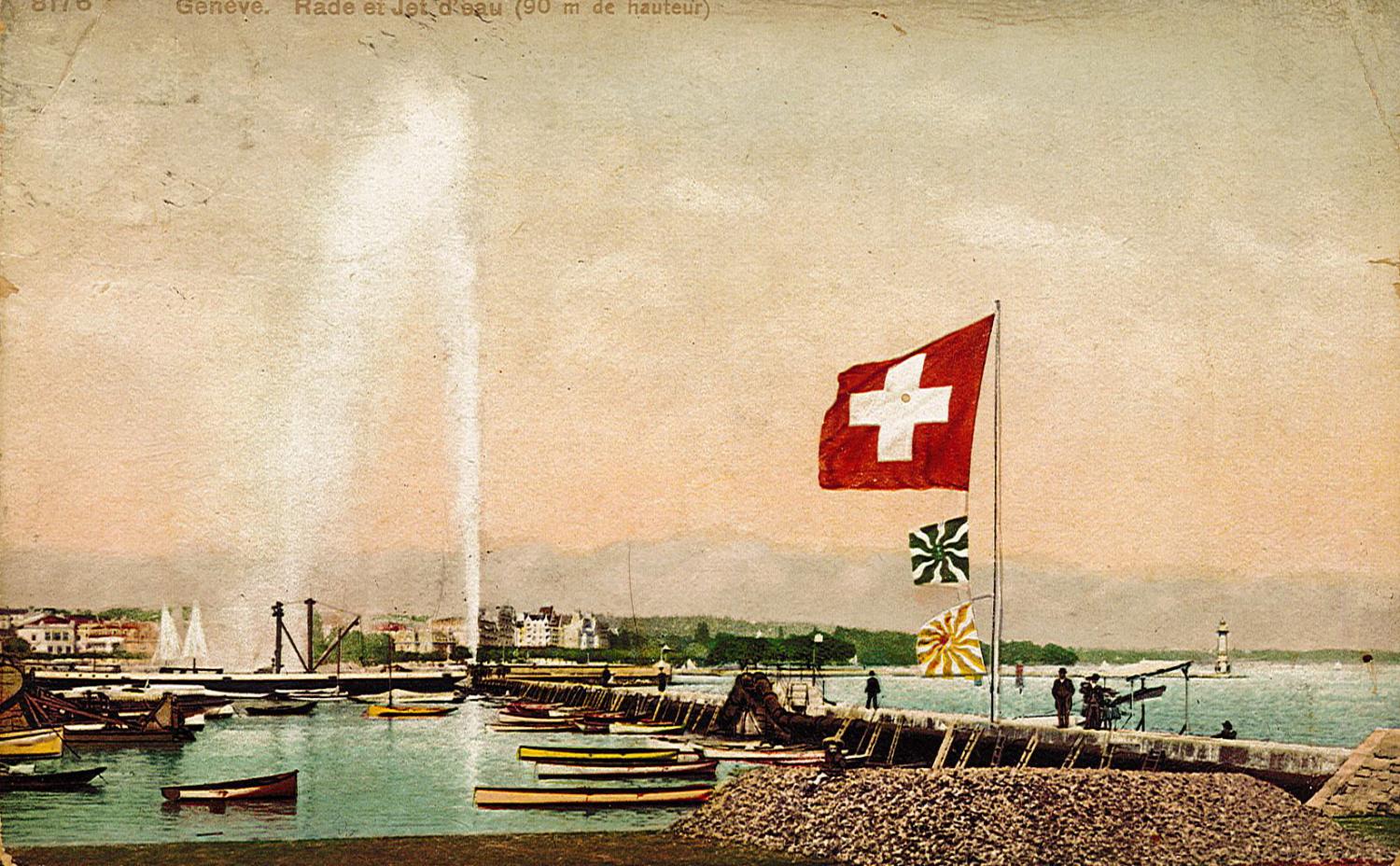 Genève - Rade et Jet d'eau (90 m de hauteur)